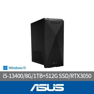 【ASUS 華碩】i5 RTX3050十核電腦(i5-13400/8G/1T+512G/RTX3050/W11/H-S501ME-513400022W)