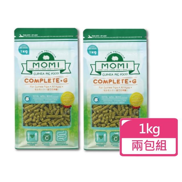 【MOMI 摩米】營養全G天竺鼠飼料1kg-兩包組(天竺鼠飼料 天竺鼠主食)