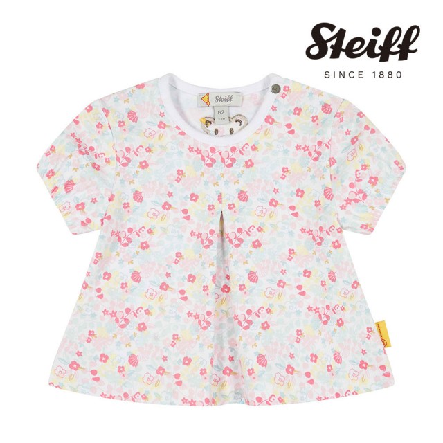 【STEIFF】熊頭童裝 小花朵短袖T恤衫(短袖上衣)