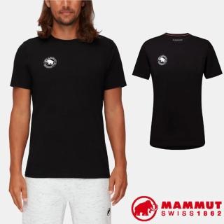 【Mammut 長毛象】男 Seile T-Shirt Heritage 吸濕透氣彈性圓領短袖T恤.休閒衫(1017-04130-0001 黑)