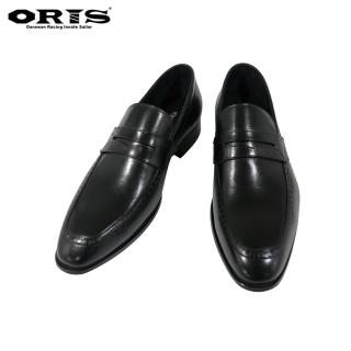 【oris 帆船鞋】橫帶懶人皮鞋-黑-S3956N01(真皮/防滑/耐磨/休閒)