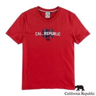 【California Republic】CAL.REPUBLIC 86格紋拼接圓領純棉TEE(男版)