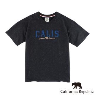 【California Republic】細緻CALIS繡花寬鬆版圓領棉TEE(男版)