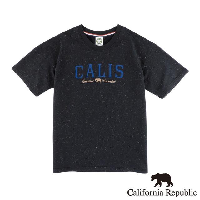 【California Republic】細緻CALIS繡花寬鬆版圓領棉TEE(男版)