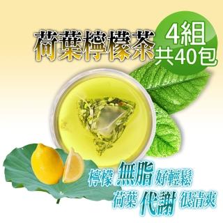 【蔘大王】台灣荷葉檸檬茶包X4組（6gX10入/組）(解油雙寶 回甘很到位 代謝很輕鬆 無咖啡因無茶鹼)