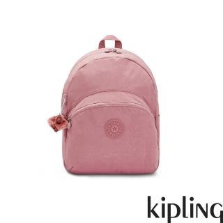 【KIPLING官方旗艦館】粉嫩草莓優格前袋簡約後背包-CHANTRIA L