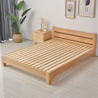 【藍色的熊】日式高床頭實木床架 180X190 一般板(原木 可訂製尺寸 無床頭床底 榻榻米矮床 雙人床 單人床)