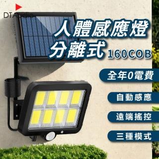 【聆翔】人體感應燈分離式 160COB(太陽能 0電費 LED 遙控 紅外線 自動照明 三種照明模式)