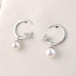【KATROY】天然珍珠．純銀耳環．高貴溫柔．母親節(7.5-8.0 mm)