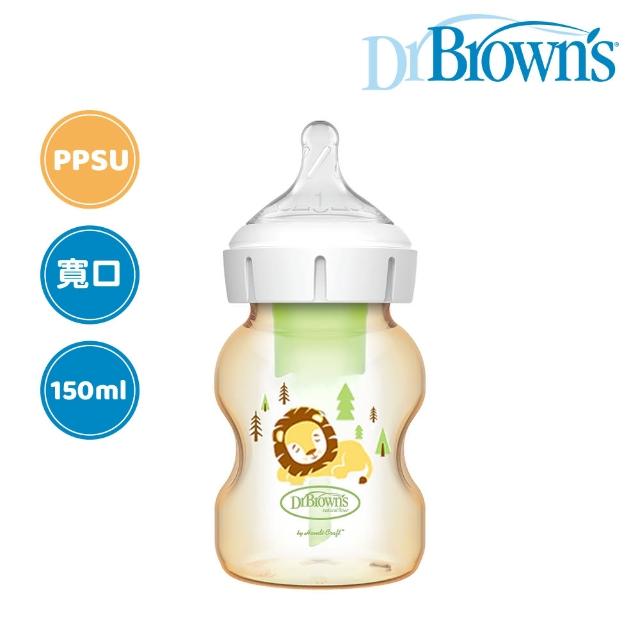 Dr.Brown's 布朗博士】防脹氣OPTIONS+ PPSU寬口兩用奶瓶小150ml - momo