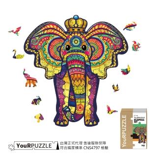 【YouRPUZZLE】台灣現貨大象拼圖(檢驗合格木質動物拼圖)