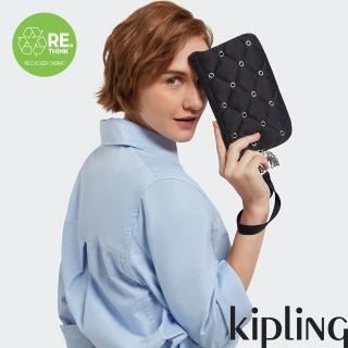 【KIPLING官方旗艦館】黑底金屬孔洞多層配件包-CREATIVITY XL