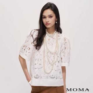 【MOMA】浪漫鏤空蕾絲上衣(白色)