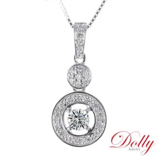 【DOLLY】0.30克拉 輕珠寶18K金完美車工鑽石項鍊(018)