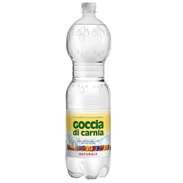 即期品【Goccia di Carnia 高地卡尼】天然礦泉水PET瓶1500mlx12入/箱