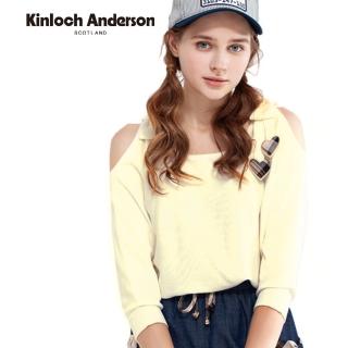 【Kinloch Anderson】露肩吊帶針織五分袖上衣 金安德森女裝(KA0979036)