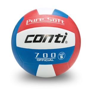 【Conti】原廠貨 5號球 超軟橡膠排球/競賽/訓練/休閒 紅白藍(V700-5-RWB)
