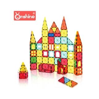 【Onshine】兒童彩窗益智磁力片-32片組(益智 STEAM 空間邏輯 積木 堆疊)