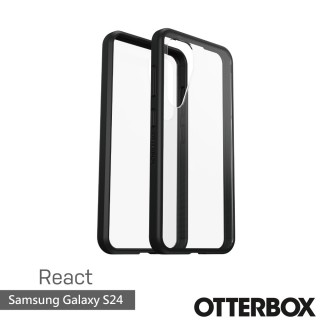 【OtterBox】Samsung Galaxy S24 6.2吋 React 輕透防摔殼(黑透)
