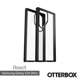 【OtterBox】Samsung Galaxy S24 Ultra 6.8吋 React 輕透防摔殼(黑透)