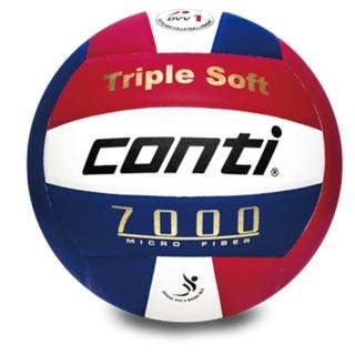【Conti】原廠貨 5號球 日本超細纖維結構專利排球/企業排球聯賽指定用球 紅藍白(V7000-5-RWB)