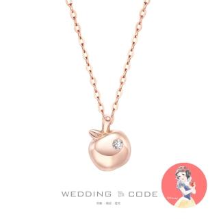 【WEDDING CODE】14K金 鑽石項鍊 4436蘋果玫(尺寸加大 天然鑽石 對戒 618 禮物)