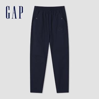 【GAP】男童裝 Logo束口鬆緊褲-海軍藍(890471)