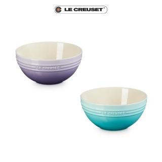 【Le Creuset】瓷器麵碗17cm(藍鈴紫/薄荷綠 2色選1)