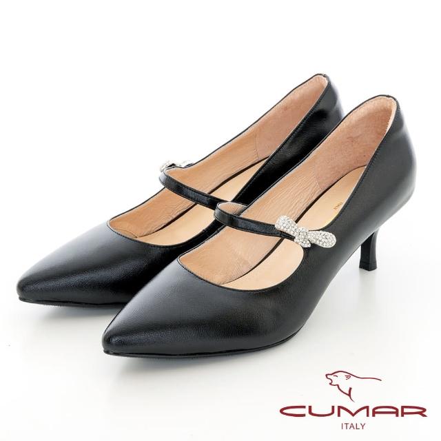 【CUMAR】法式瑪莉珍中跟鞋(黑色)