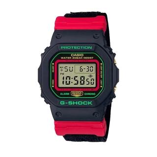 【CASIO 卡西歐】G-SHOCK DW-5600THC-1D 紅色 防震 鬧鈴 耐衝擊 電子 腕錶 42.8mm(閃爍提示/防水200米)