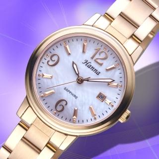 【HANNA】漢娜腕錶 雅典女神IIP金石英女錶-淡紫珍珠貝/6977KL-VX12E2-2(保固二年)