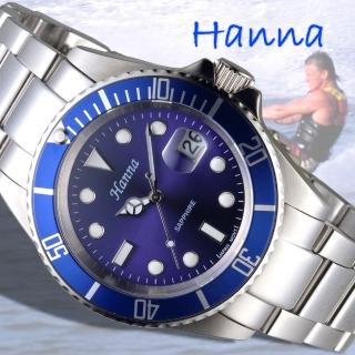【HANNA】漢娜腕錶 重返榮耀藍水鬼造型系列大錶徑男錶/6933-2115-03(保固二年)