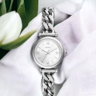 【FOSSIL】Carlie 復古 羅馬時刻 手鍊式女錶 手錶(ES5331)