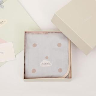 【MARURU】禮盒組 日本製五層紗被嬰兒藍 哺乳枕組 70x50cm(彌月禮盒 新生兒禮盒 出生送禮 新生兒送禮)