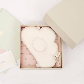 【MARURU】禮盒組 日本製六層紗被粉粉灰 哺乳枕組 70x50cm(彌月禮盒 新生兒禮盒 出生送禮 新生兒送禮)