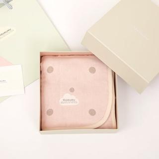 【MARURU】禮盒組 日本製五層紗被 嬰兒粉 70x100cm(彌月禮盒 新生兒禮盒 出生送禮 新生兒送禮)