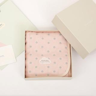 【MARURU】禮盒組 日本製六層紗被 粉粉灰 70x100cm(彌月禮盒 新生兒禮盒 出生送禮 新生兒送禮)