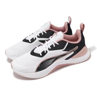 【PUMA】慢跑鞋 Infusion Wns 女鞋 白 黑 粉 透氣 緩衝 網布 運動鞋(378115-09)