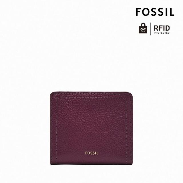 【FOSSIL】Logan 真皮RFID防盜短夾-紫晶色 SL7829519
