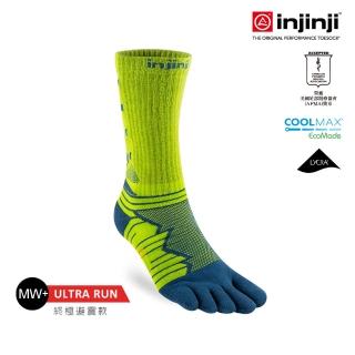 【Injinji】Ultra Run終極系列五趾中筒襪[蘚苔綠]NAA6733(終極系列 五趾襪 中筒襪 跑襪 全馬 超馬)