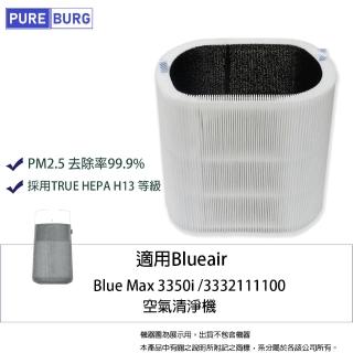 【PUREBURG】適用Blueair Blue Max 3350i 3332111100抗PM2.5過敏原空氣清淨機HEPA活性碳濾網
