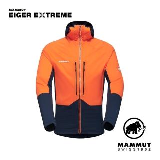 【Mammut 長毛象】Eiger Nordwand ML Hybrid H Jkt 極限艾格中層連帽外套 復刻橘/夜藍 男款 #1014-05580