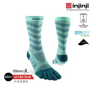【Injinji】女 Ultra Run終極系列五趾中筒襪[冰川]WAA6846(避震緩衝 中筒襪 馬拉松 機能襪 女襪)