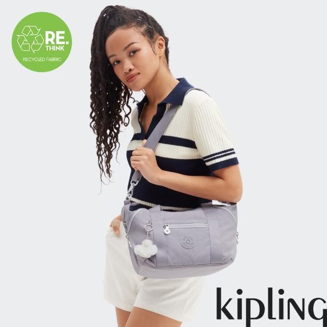 【KIPLING官方旗艦館】溫柔霧灰紫手提側背包-ART MINI