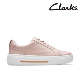 【Clarks】女鞋 Hollyhock Walk 低調百搭圓頭厚底輕量板鞋 休閒鞋 增高鞋(CLF76309C)