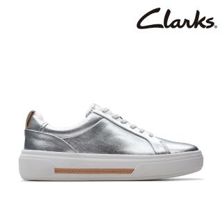 【Clarks】女鞋 Hollyhock Walk 低調百搭圓頭厚底輕量板鞋 休閒鞋 增高鞋(CLF76310C)