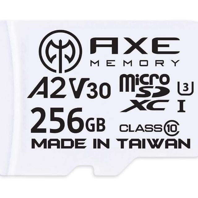 【AXE MEMORY】MicroSDXC 256GB A2 V30/ UHS-I U3 4K-附轉卡 記憶卡(台灣製)