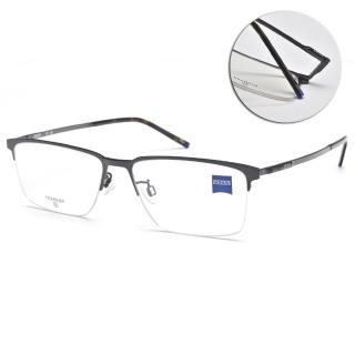 【ZEISS 蔡司】眉型半框光學眼鏡(霧黑#ZS22113LB 071)