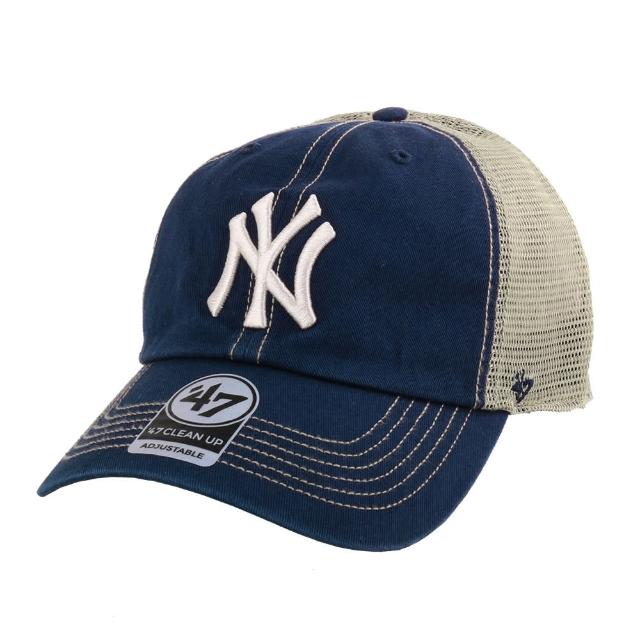【NEW ERA】品牌撞色透氣孔棒球帽(深藍x卡其)