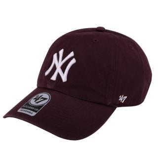【NEW ERA】洋基白繡線NY 第47章品牌棒球帽(暗紫)